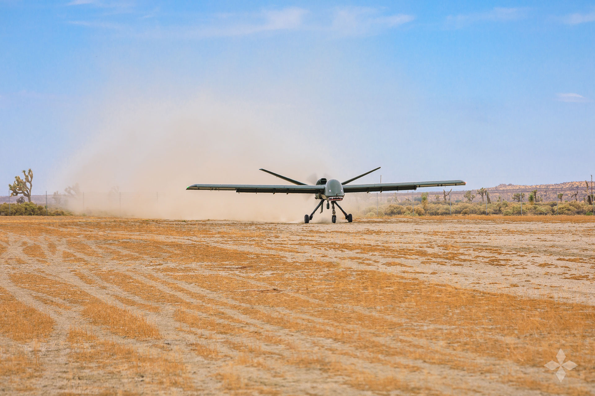 Photo of Mojave landing on an unimproved dirt strip in El Mirage, California.